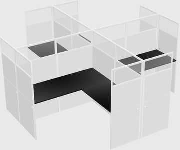Shared L-shaped Cubicles