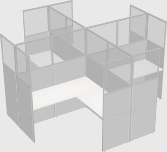 Shared l-shaped cubicles