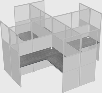 Shared l-shaped cubicles