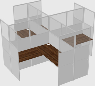 Shared l-shaped cubicles