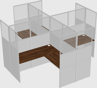 Shared l-shaped cubicles