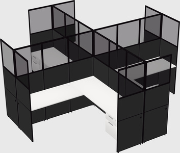 Shared l-shaped cubicles