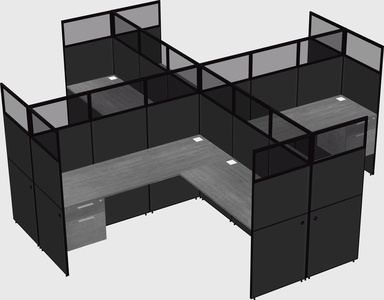 Shared l-shaped cubicles