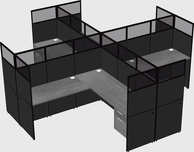 Shared l-shaped cubicles