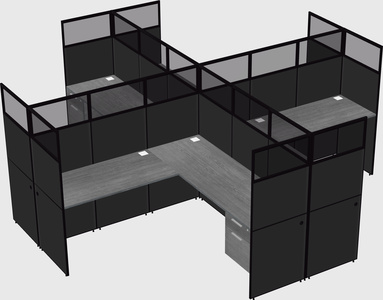 Shared l-shaped cubicles