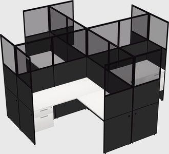 Shared L-shaped Cubicles