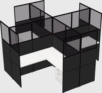 Shared l-shaped cubicles