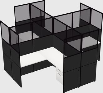 Shared l-shaped cubicles