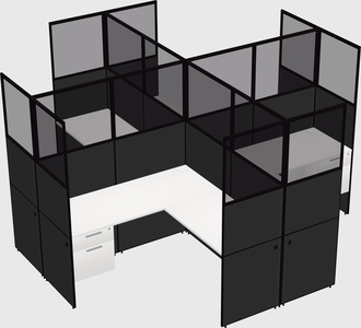 Shared l-shaped cubicles