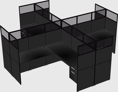 Shared l-shaped cubicles