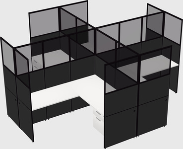 Shared l-shaped cubicles