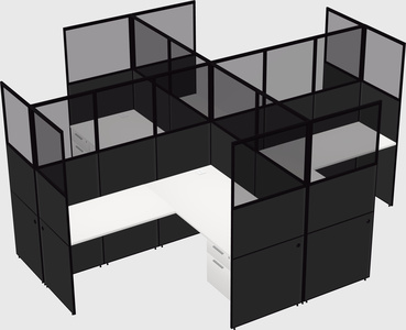 Shared l-shaped cubicles
