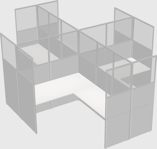 Shared l-shaped cubicles