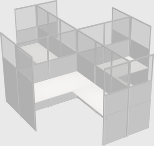 Shared l-shaped cubicles