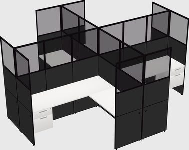 Shared l-shaped cubicles
