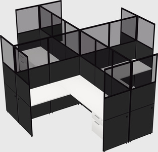 Shared l-shaped cubicles