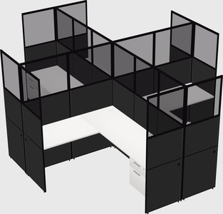 Shared l-shaped cubicles