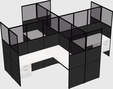 Shared l-shaped cubicles