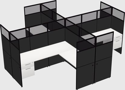 Shared l-shaped cubicles
