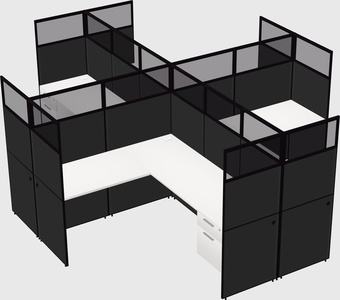 Shared l-shaped cubicles