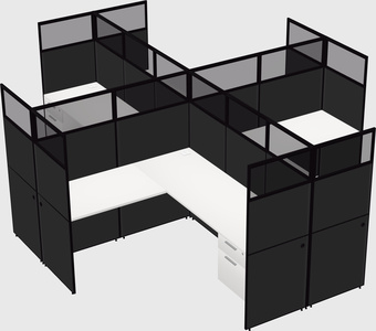 Shared l-shaped cubicles