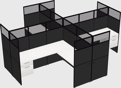 Shared l-shaped cubicles