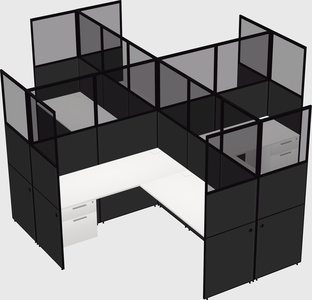 Shared l-shaped cubicles