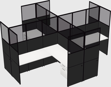 Shared l-shaped cubicles