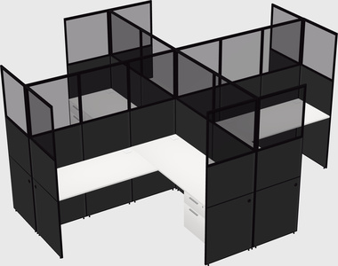 Shared l-shaped cubicles