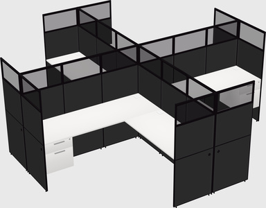 Shared l-shaped cubicles