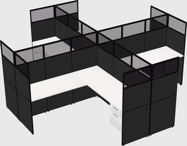 Shared l-shaped cubicles