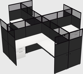 Shared l-shaped cubicles