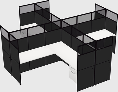 Shared l-shaped cubicles
