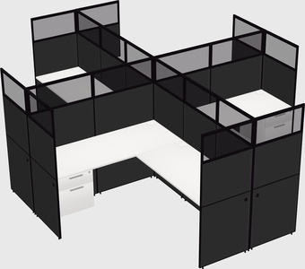 Shared l-shaped cubicles