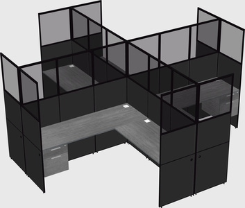 Shared l-shaped cubicles