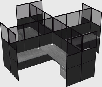 Shared l-shaped cubicles