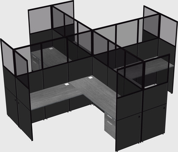 Shared l-shaped cubicles