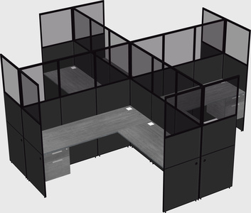 Shared l-shaped cubicles