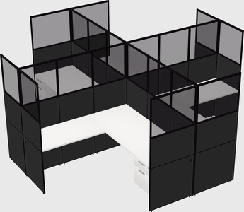 Shared l-shaped cubicles