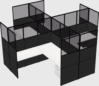 Shared l-shaped cubicles