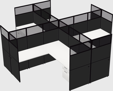 Shared l-shaped cubicles