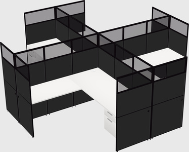 Shared l-shaped cubicles
