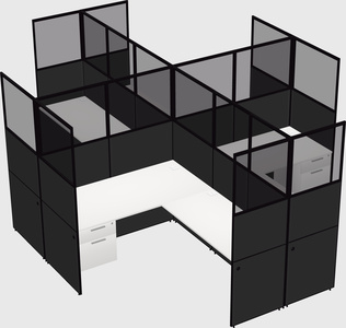 Shared l-shaped cubicles