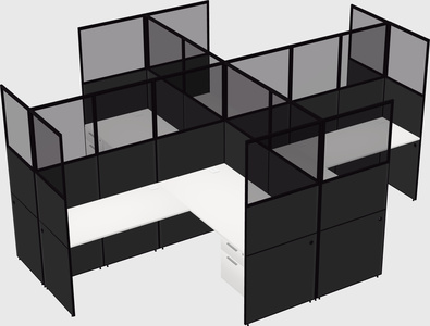 Shared l-shaped cubicles