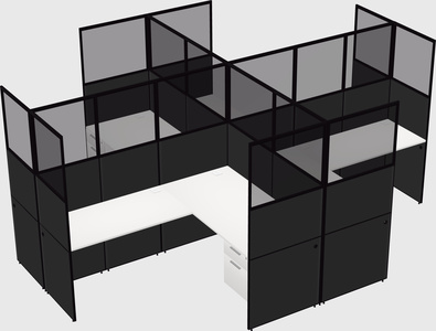 Shared l-shaped cubicles