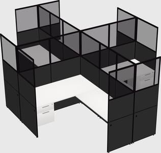 Shared l-shaped cubicles