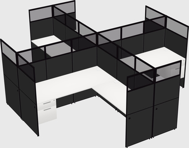 Shared l-shaped cubicles