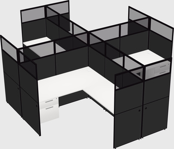 Shared l-shaped cubicles