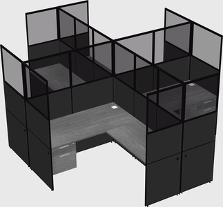 Shared l-shaped cubicles