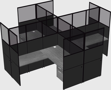 Shared l-shaped cubicles